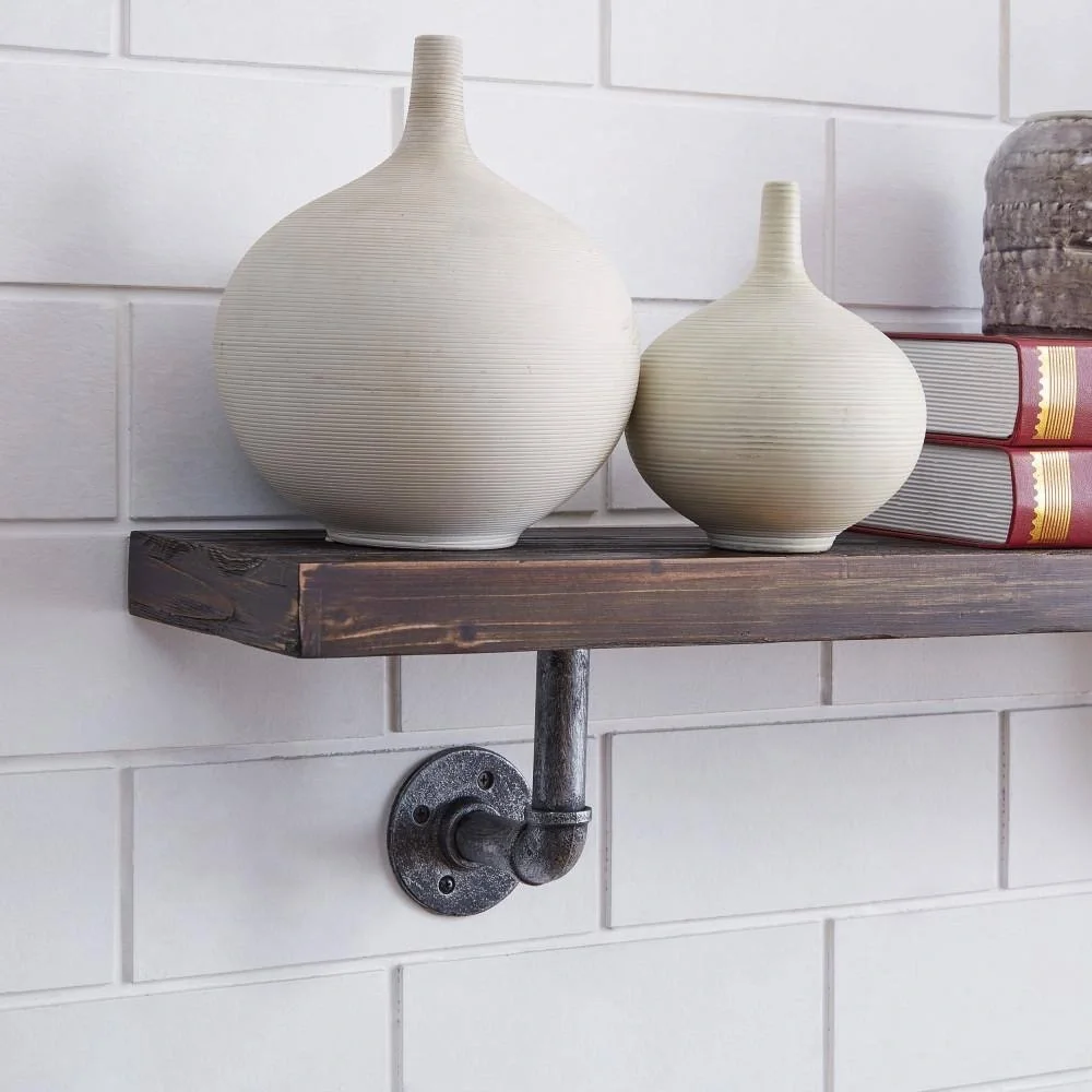 Industrial wall shelf